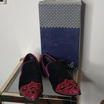 Amalfi Mens Black Velvet Bannon Metallic Slip On Exotic Loafers Size 12 Pink Photo 1