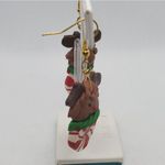 Clay Dangling Christmas Earrings Red Photo 2