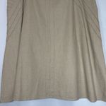 Christopher & Banks Size 10 Natural Beige Lagenlook Linen Blend Midi Skirt Lined Photo 2