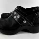 Ariat Westlake Clog Shoes Leather Floral Studded Chunky Slip On Heels Black 8.5B Photo 3