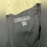 S.L Fashions black and grey floral soutache capped sleeved dress sz 16 Photo 2