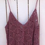 LA Hearts Plum Crocheted Tank Photo 0