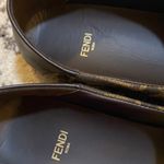 Fendi  Tobacco Fabric and Lamb Leather Black Ebony Loafer size 40 Photo 2