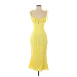 House Of CB NWT Soren Midi in Buttercup Yellow Keyhole Stretch Tank Dress S Photo 6