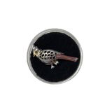 Silver Cardinal & Camera Charm Pearl cage sterling silver pendant set oyster new Photo 2