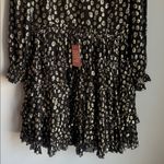 NEW Ivy City Sammy Dress in Black & Gold XL Photo 5