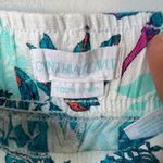 Cynthia Rowley 100% Linen Floral Wide Leg Pants White Teal Beach Vacation Size S Photo 7