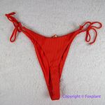 New! Set! Zulu‎ & Zephyr Free People Tie Curve Brief Bikini, size 10 Orange Photo 7