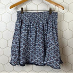 Old Navy  Blue Geometric Print Elastic-Waist Mini Skirt - Size - Medium Photo 0