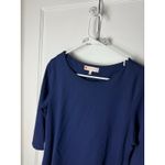 Jude Connally Navy Blue 3/4 Sleeve Short Structured Swing Dress Women's Large Photo 3