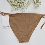Vitamin A Elle Tie Side Bottom - Golden Glow Metallic Size 8/M NEW Photo 11