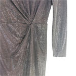 BB Dakota Dress What's Your Shine Metallic Long Sleeve in Gunmetal Size XS NWT Photo 11