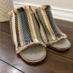 Lucky Brand  Blue and Tan Woven Wedges Sz 7.5 Photo 1