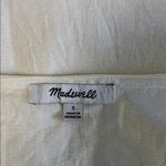 Madewell  Off White Linen Cotton Side-Button Midi Dress Size Small Photo 3