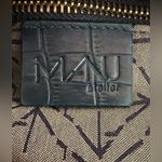 Manu Atelier Mini Pristine Croc‎ Leather Crossbody Bag Rare Blue Photo 14