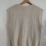 Russ Cream and Blue Animal Pattern Vest Size M Photo 5