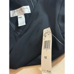 Jones New York  Black Maxi Dress Size 12 Academia Formal Whimsical Double Slits Photo 9