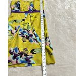 Vince Camuto Mini Dress Women's 8 Yellow Blue Floral Sweetheart Strapless Photo 5