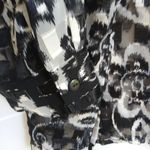 Notations 3X Long Sleeved Button Down All Over Floral Top Plus in Gray Black Photo 1