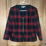 Preston & York women’s Red and Black Checkered jacket size 8 Photo 0