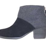 Toms  Leila Black and Gray Suede Ankle Booties Size 6.5 Photo 0
