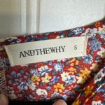 Andthewhy  colorful floral balloon sleeve blouse size small L15 Photo 2