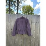 Miss Dorby Vtg Women's Blazer Suit Jacket‎ Purple Geometric Size 12 Photo 8