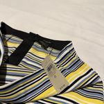 Ann Taylor Short Straight Pencil Skirt Blue Black Yellow Stripe Sz 0 NWT $79 Photo 6