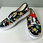 Vans Authentic Better Day Smiley Black & White Skate Shoes 8.5 Photo 2
