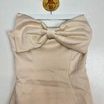 House Of CB  Ariella Satin Crystal Embellished Bow Dress in Ivory Size Small Photo 6