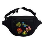 Disney  Mickey And Friends Embroidered Fanny Pack Black Adjustable Belt Bag Photo 2