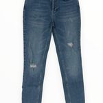 Free People We the Free Great Heights Distressed Frayed In Sky Skinny Jeans Cropped size 26 Photo 3