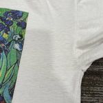 Vintage 90s Van Gogh Irises Painting Single Stitch Tee Tshirt Graphic Art L/XL White Photo 13