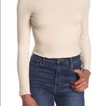 Elodie NWOT  Ribbed Long Sleeve Open Back Top L Photo 0