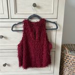 Burgundy Textured Sleeveless Top Red Photo 1
