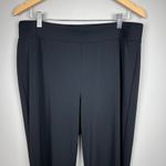 Talbots  Pants Womens 1X Black Pull On Tapered Stretch Slit Casual Dress Slinky‎ Photo 1