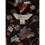 Candie's  Floral Black Pink Blue Button Up Tie‎ Collar Dress Size Small Photo 5
