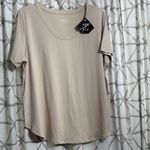 Ava & Viv  Women's Beige Short Sleeve Tee Photo 6
