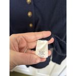 Y2K J Crew Wool Cashmere Blend Navy Button Sweater Size Small Preppy Classic Blue Photo 5