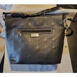 BELLA RUSSO: Black Quilted Purse Faux Leather Handbag Shoulder Bag Tote Tassels Photo 8