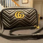 Gucci GG Marmont Matelasse Small Leather Crossbody Bag Black Photo 1