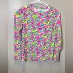 IBKUL Women's Rachel Hot Pink Multi Long Sleeve Crew Neck Shirt Size‎ XS Photo 1