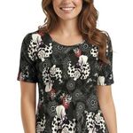 LuLaRoe Disney Cruella Deville Black White Perfect T Short Sleeve Tunic Top S Photo 0