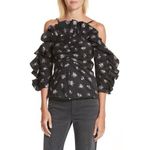 Rebecca Taylor ✨ Off Shoulder Floral Print Sz 6 Top✨ Photo 3