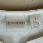 Chico's  Off White Cream Cut Out Tunic Blouse 1 Medium Photo 1