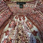 Macy's Women’s Patterned Pink, Red, and white blouse. Photo 1