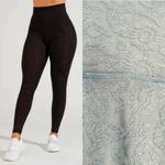 Buffbunny Collection Buffbunny Womens Athleisure Active‎ Flower Power Jacquard Floral Leggings Black Photo 1