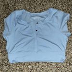 Aerie Offline Henley Cropped Button Up Top Size Medium Photo 0