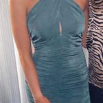 Green Shimmer Mini Dress Photo 0