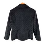 St. John Sport Black Quilted Velveteen Zip Jacket Size Small Photo 4